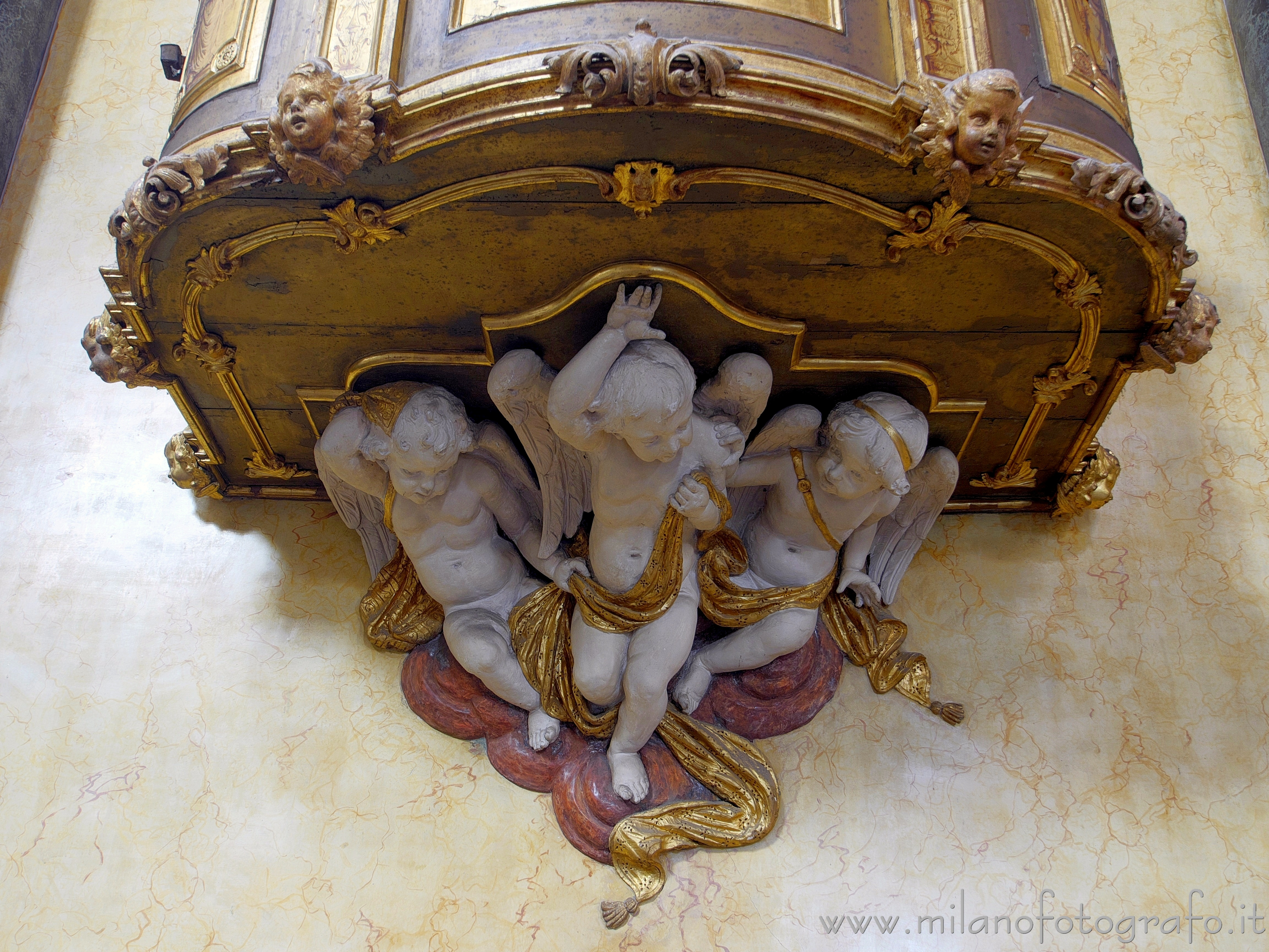 Bellinzago Novarese (Novara, Italy) - Base of the pulpit of the Church of San Clemente